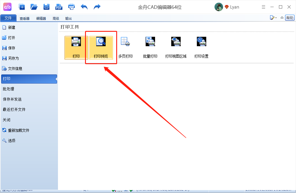《金舟CAD编辑器》怎么选择部分内容打印