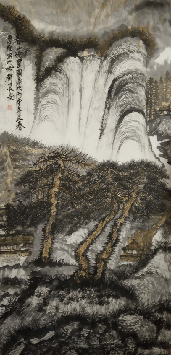 作品56 惠维 山水国画 春山读书图 136X68 2018.05创作 预估价11万每平尺 创作地点西安.jpg