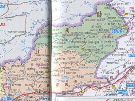 北部绿色区域为本县