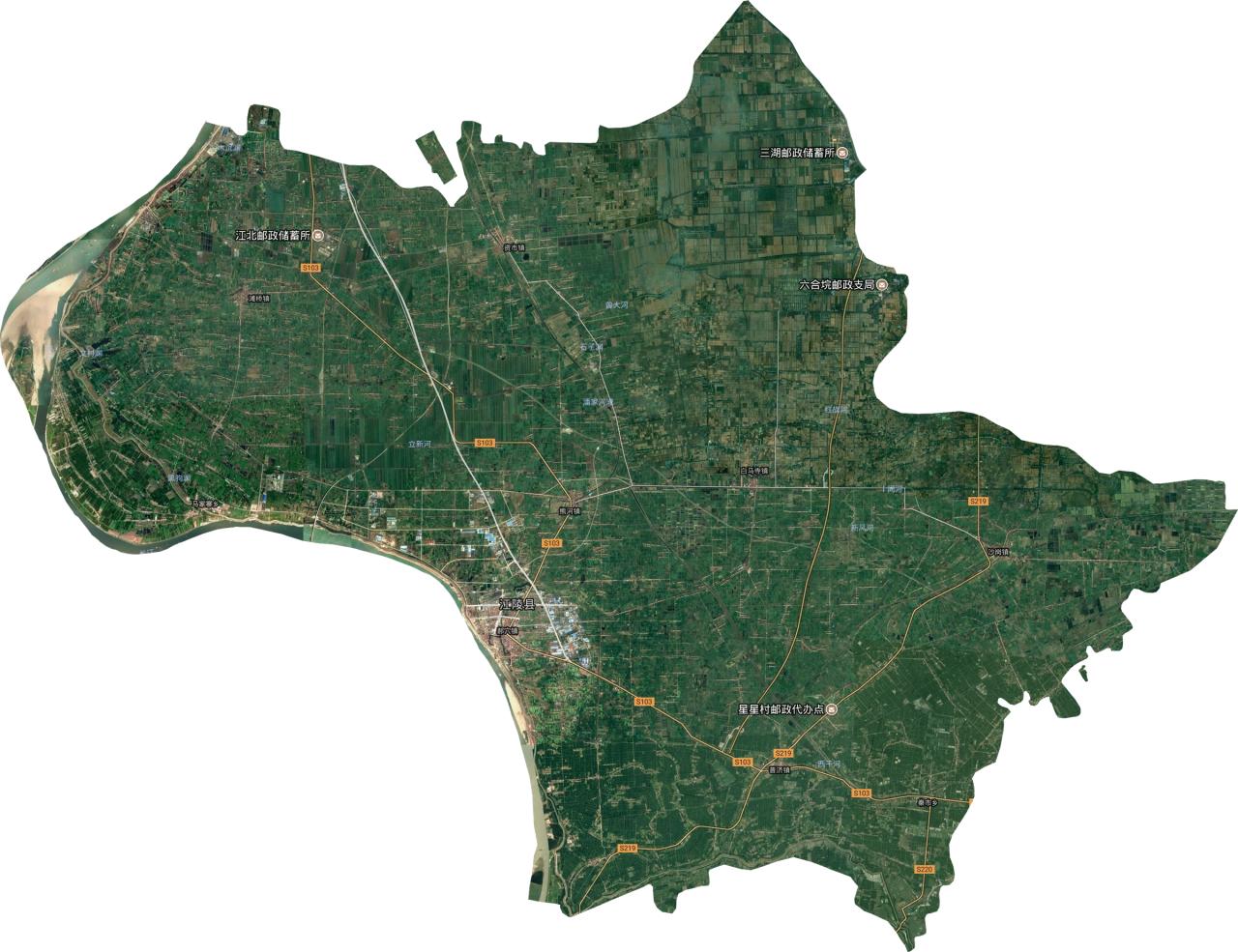 江陵县卫星图高清版大图