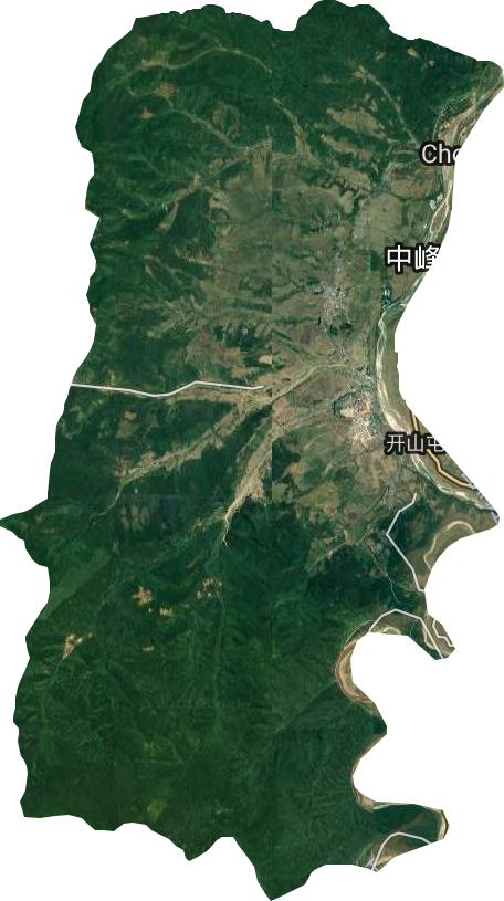 开山屯镇卫星地图