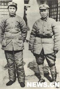 毛泽东和朱德在陕北