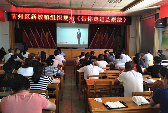 新墩镇组织观看《带你走进监察法》