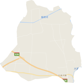 大溪河镇地形图