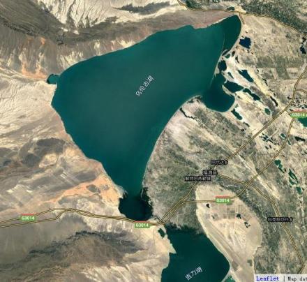 乌伦古湖卫星地图