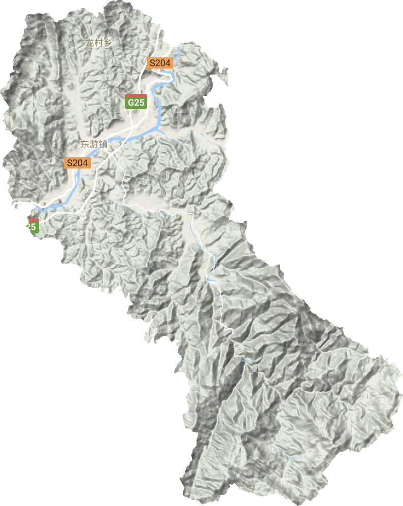 东游镇的地形图
