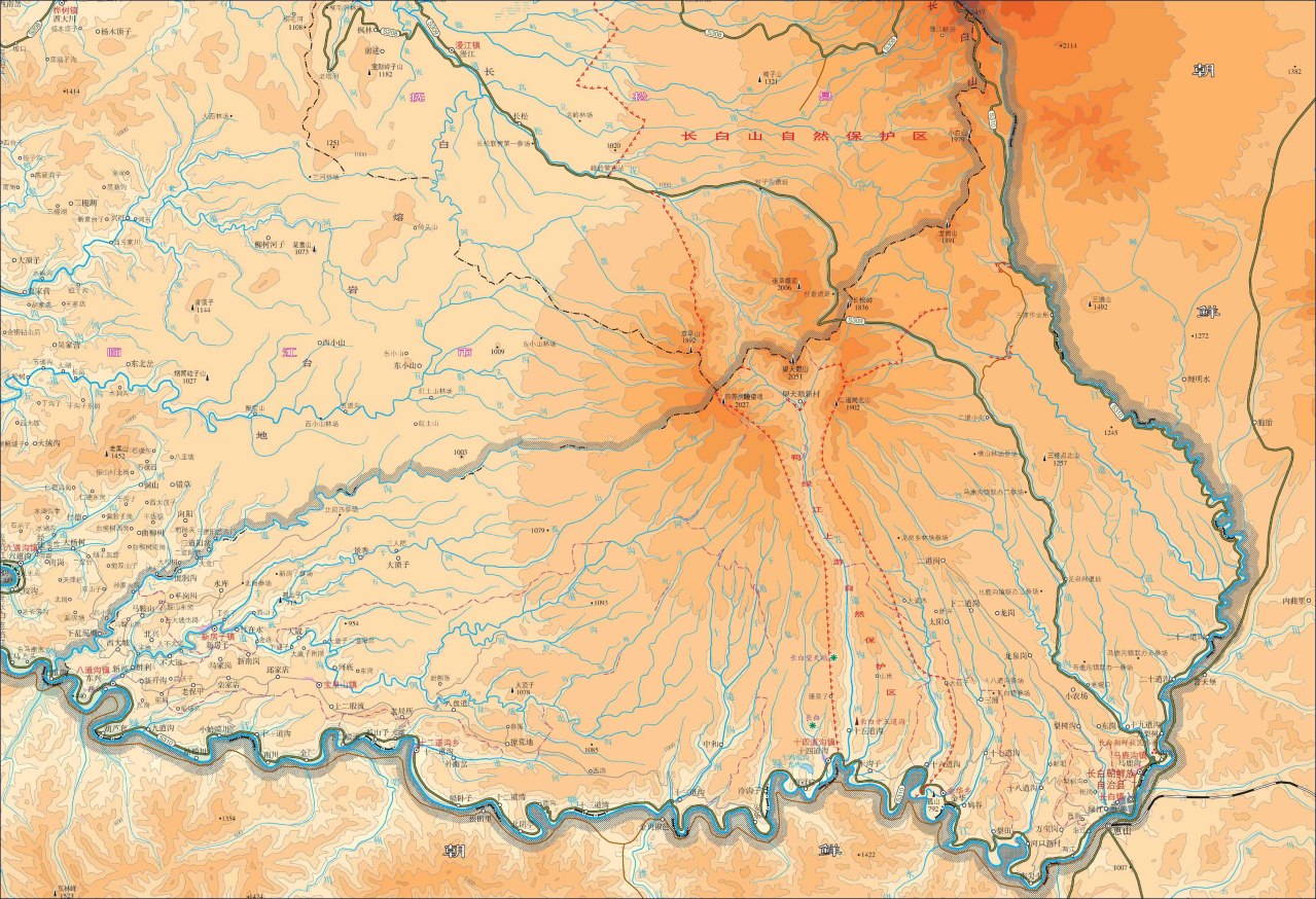 长白朝鲜族自治县地图 