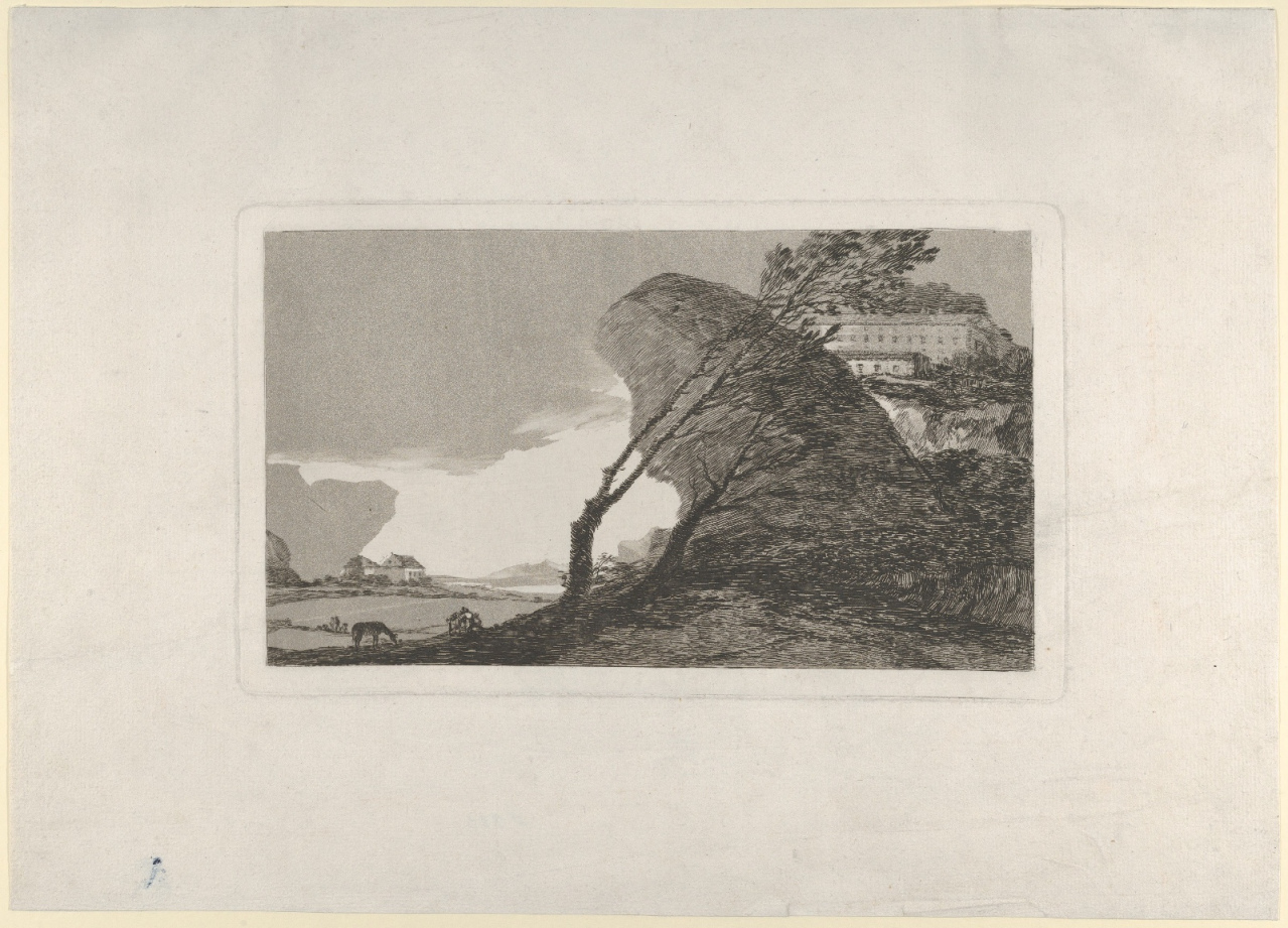 图12 弗朗西斯科·戈雅，《风景》，蚀刻版画，1807-1810