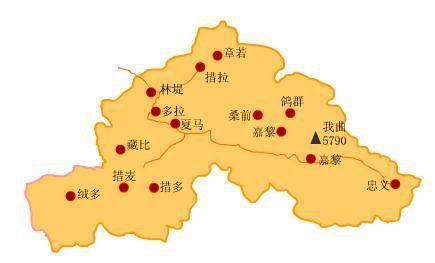 嘉黎县行政区图