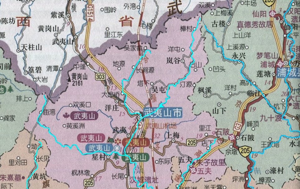 崇阳溪水系分布