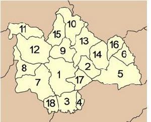 加拉信府 行政区划