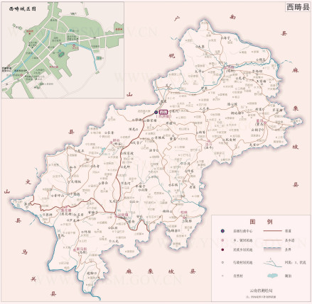 西畴县地图