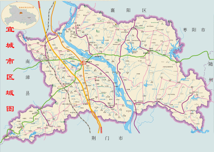 宜城市行政区划图