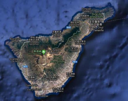 特内里费岛卫星地图