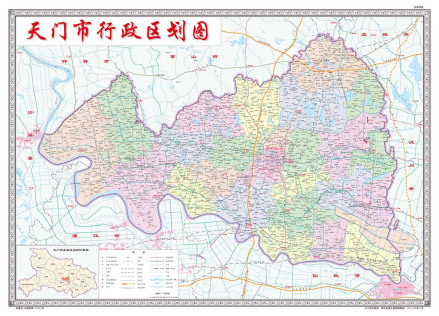 天门市行政区划图