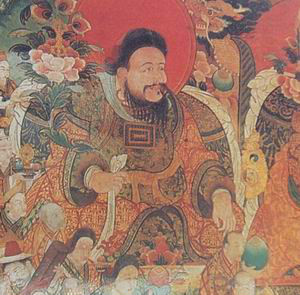 拉萨布达拉宫壁画中的固始汗 