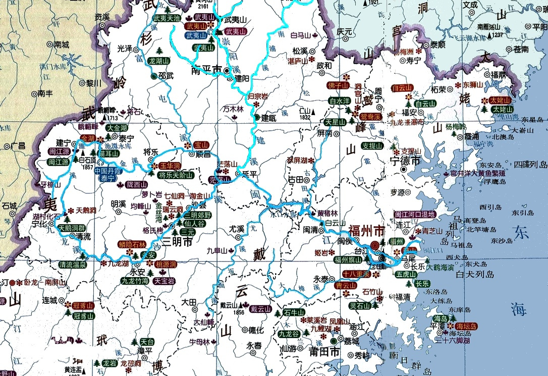 建溪在闽江流域的位置