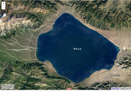 赛里木湖卫星地图
