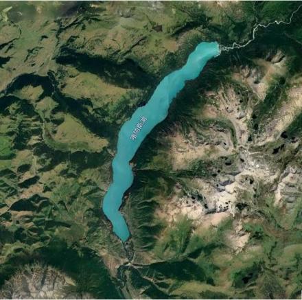 喀纳斯湖卫星地图