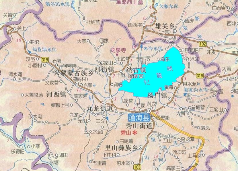 杞麓湖位置及水系