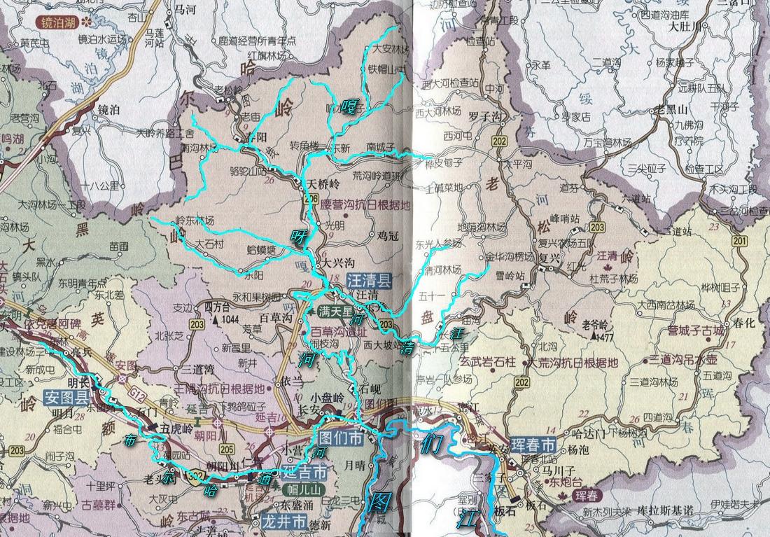 嘎呀河的位置及水系分布