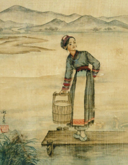 庞薰琹作品《提水少女》