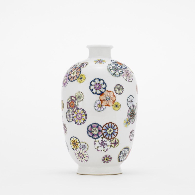 仿雍正粉彩皮球花纹瓶 御窑博物馆