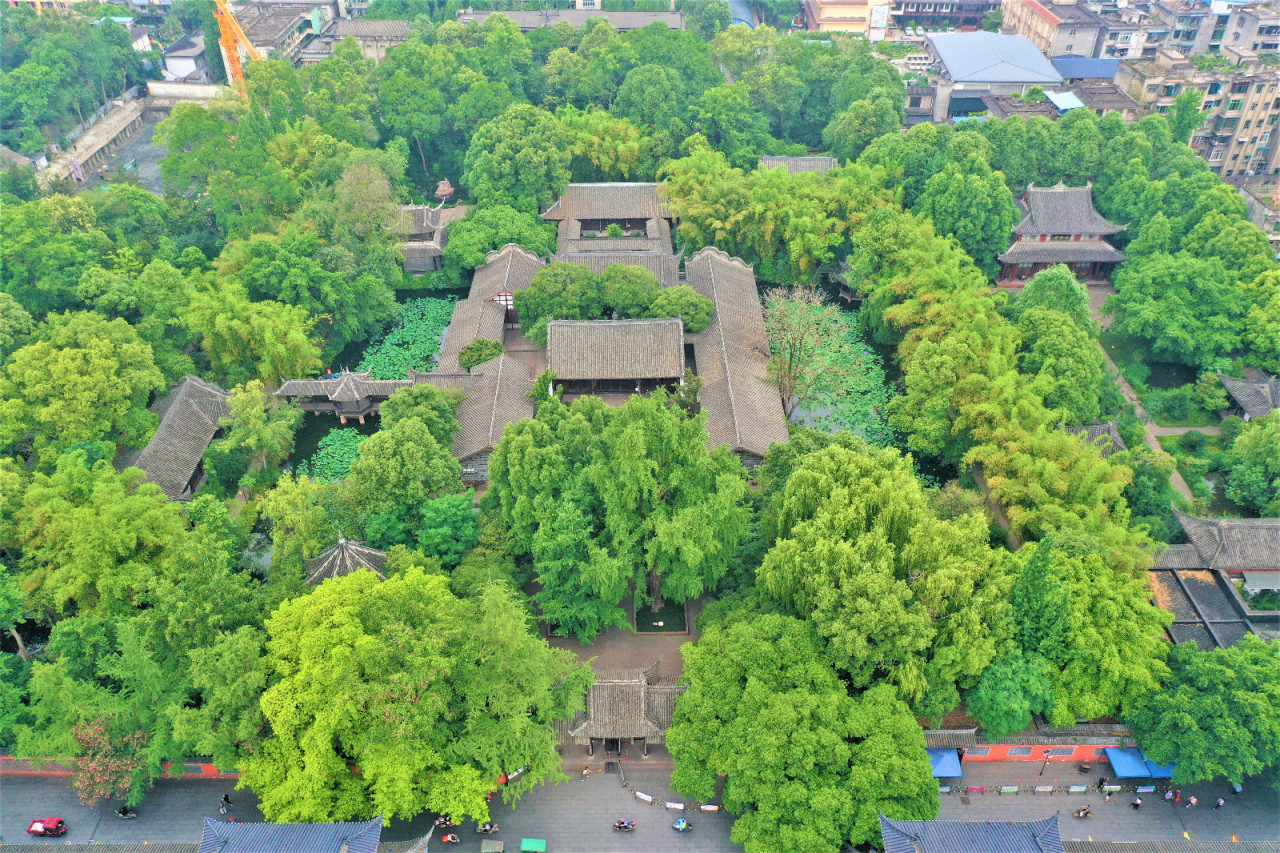 鸟瞰三苏祠