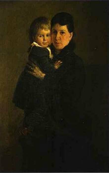 托尔斯泰的妻子别尔丝和女儿亚历山大 托尔斯泰的妻子别尔丝和女儿亚历山大