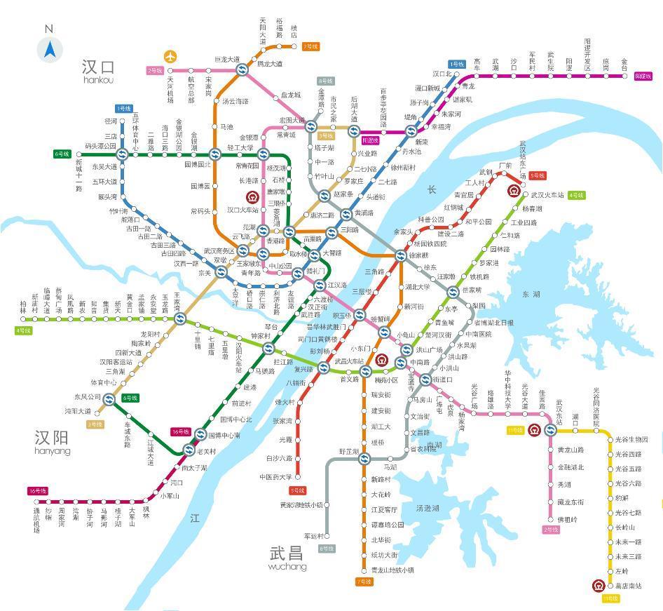 武汉地铁线路图