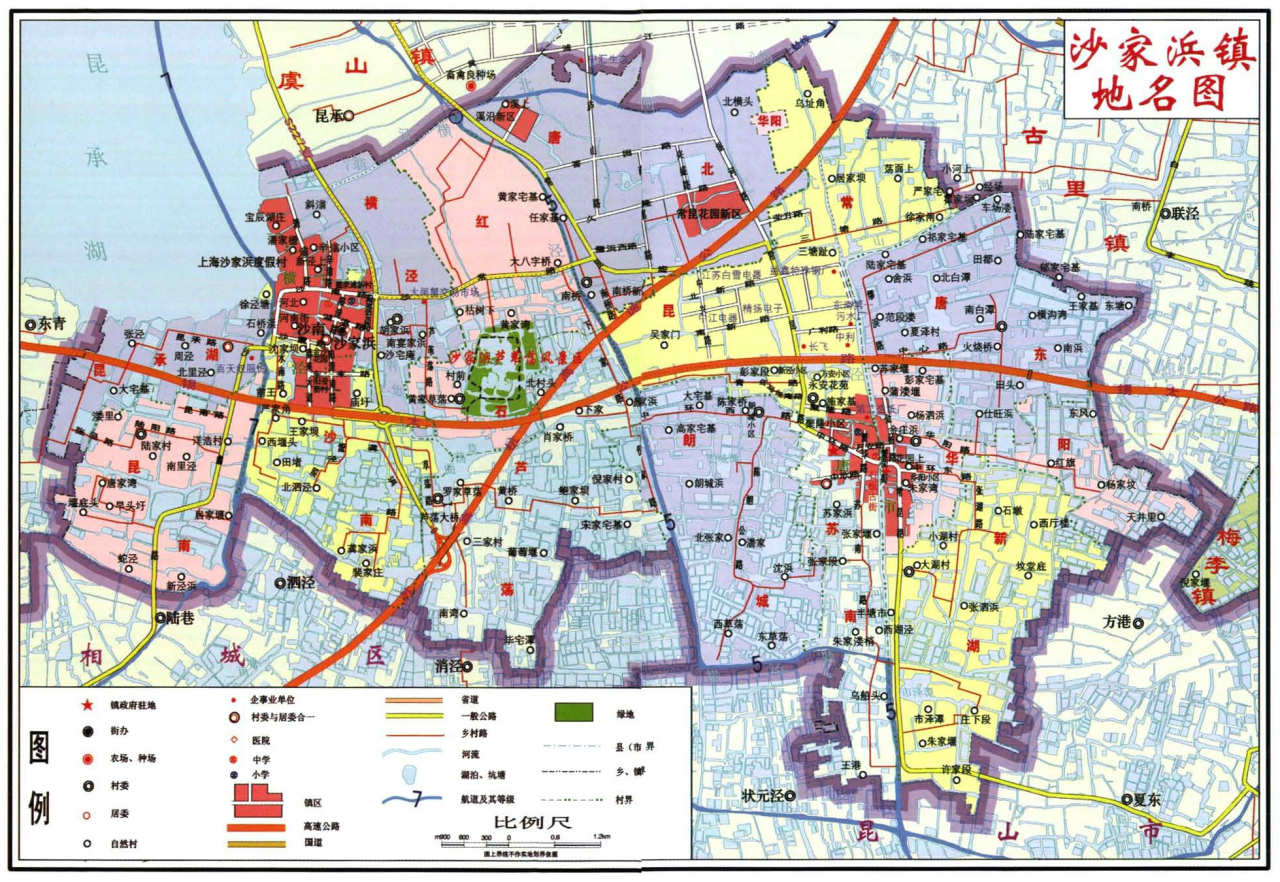 沙家浜镇地名图
