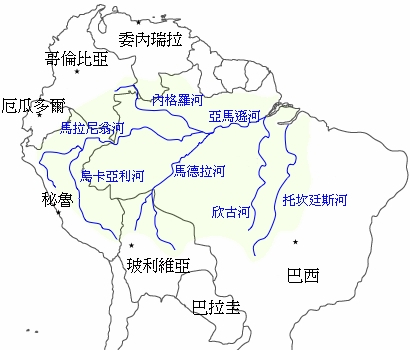 亚马孙河在哪里地图图片