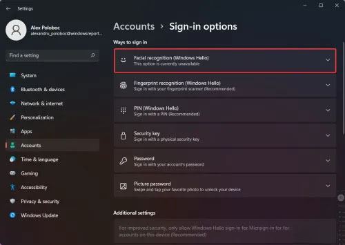 Win11面部识别修复教程