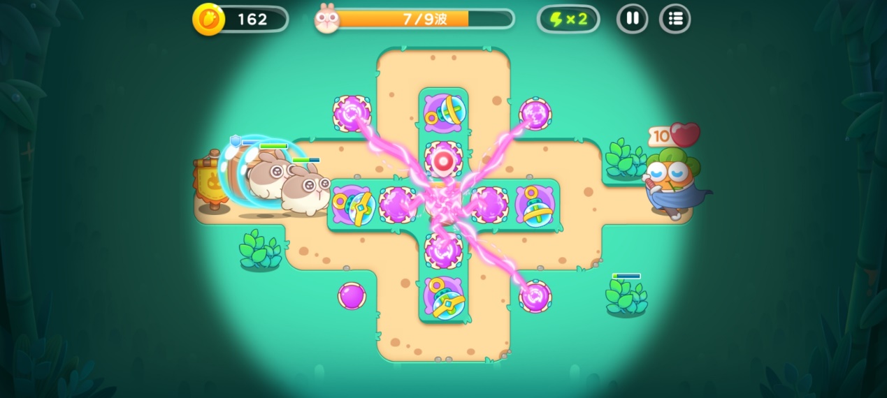 《保卫萝卜4》第38关卧兔藏龙困难关卡攻略图解