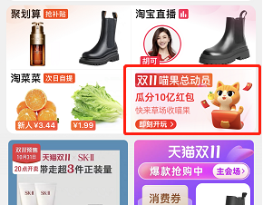 2022《淘宝》双11喵果总动员队伍名称修改方法