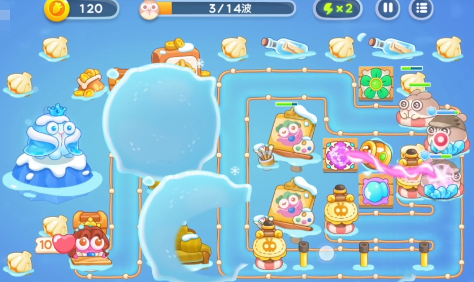 附件1656491078.png 《保卫萝卜4》阿波尼克号第60关满血通关攻略