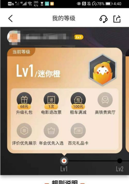 《大众点评》如何看自己等级