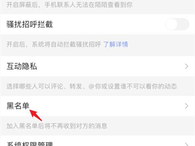《陌陌》怎么查看黑名单