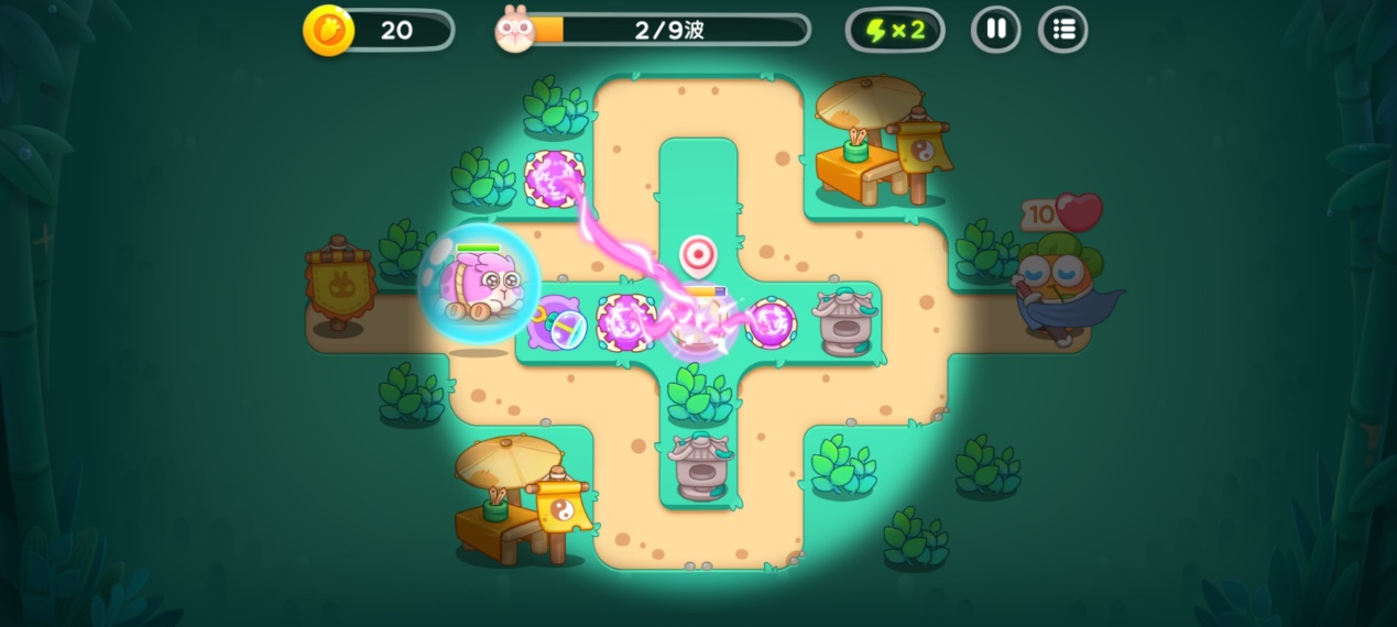 《保卫萝卜4》第38关卧兔藏龙困难关卡攻略图解