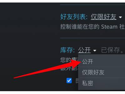 《steam》怎么解除库存私密状态