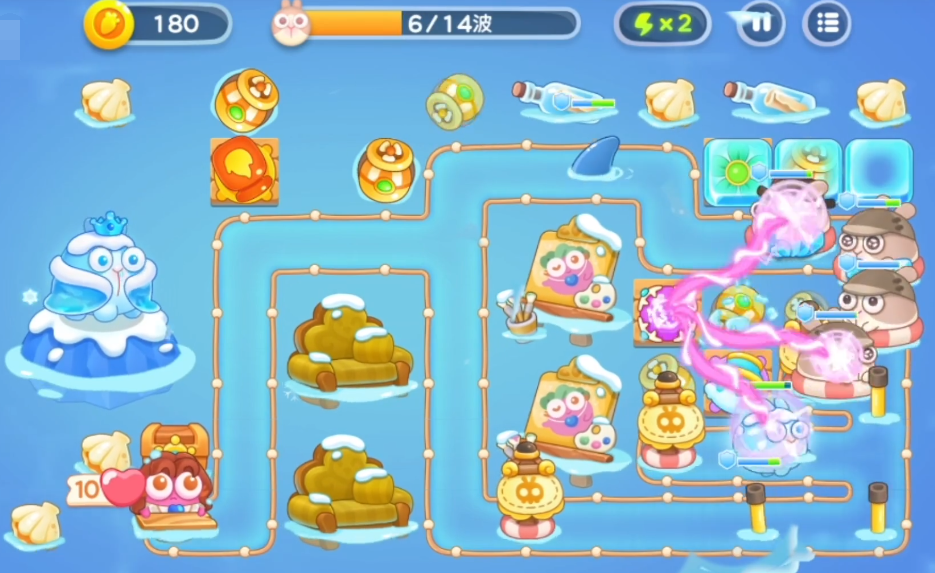 附件1656491087.png 《保卫萝卜4》阿波尼克号第60关满血通关攻略