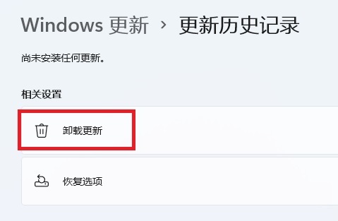 Win11怎么卸载异常的更新补丁
