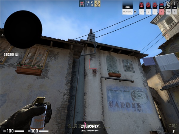 《CSGO》实战 Inferno单向烟技巧