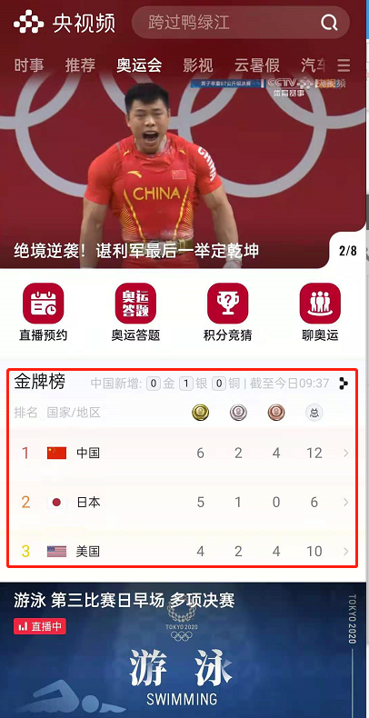 《央视频》怎么观看东京奥运会