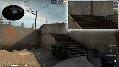 《CSGO》实战 Overpass单向烟技巧