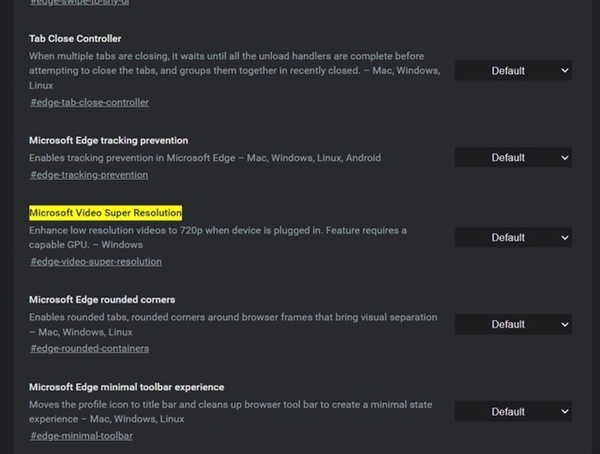 《Edge浏览器》超分辨率（VSR）开启教程
