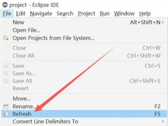《Eclipse》怎么刷新项目