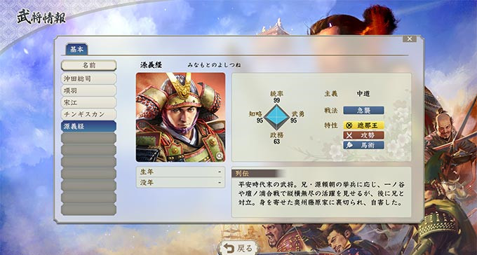 《信长之野望新生》特典武将有什么数据