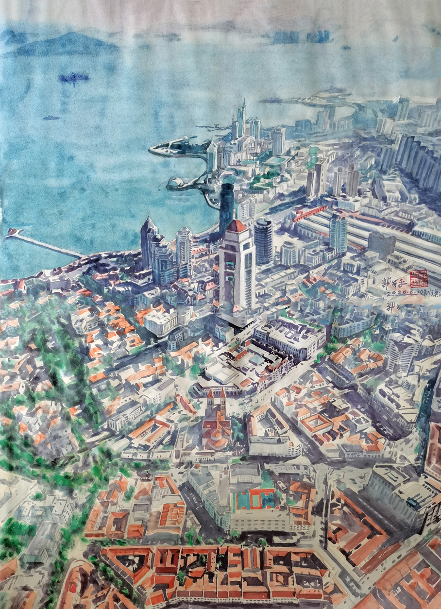 作品名称:大美青岛。尺寸:110cm乘80cm。2020年创作。.jpg 作品名称:大美青岛。尺寸:110cm乘80cm。2020年创作。.jpg