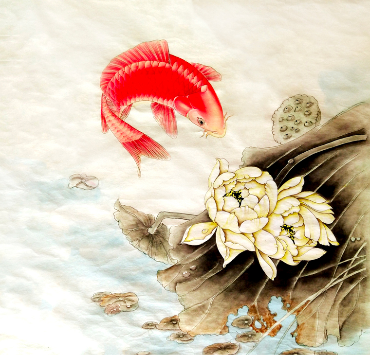 2777号 作品名称:连年有余。尺寸:68cm乘68cm。2018年创作。.jpg 2777号 作品名称:连年有余。尺寸:68cm乘68cm。2018年创作。.jpg